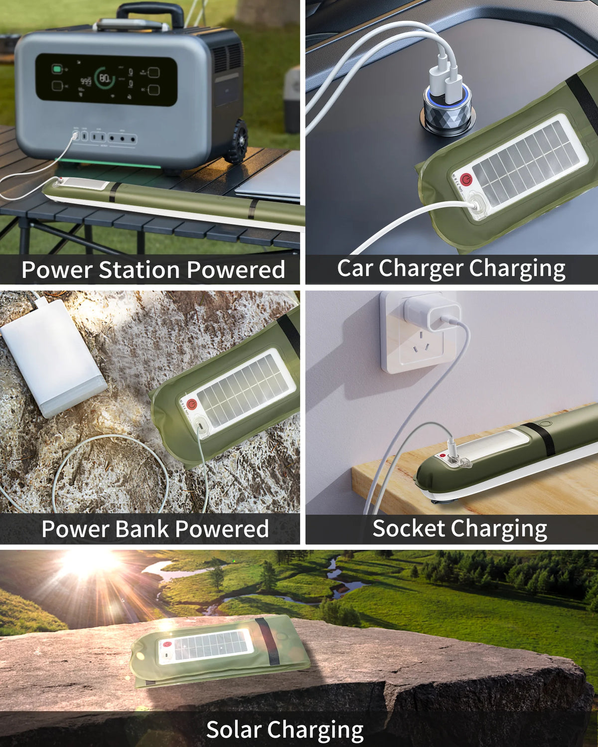 Solar LED Tube Camping Light