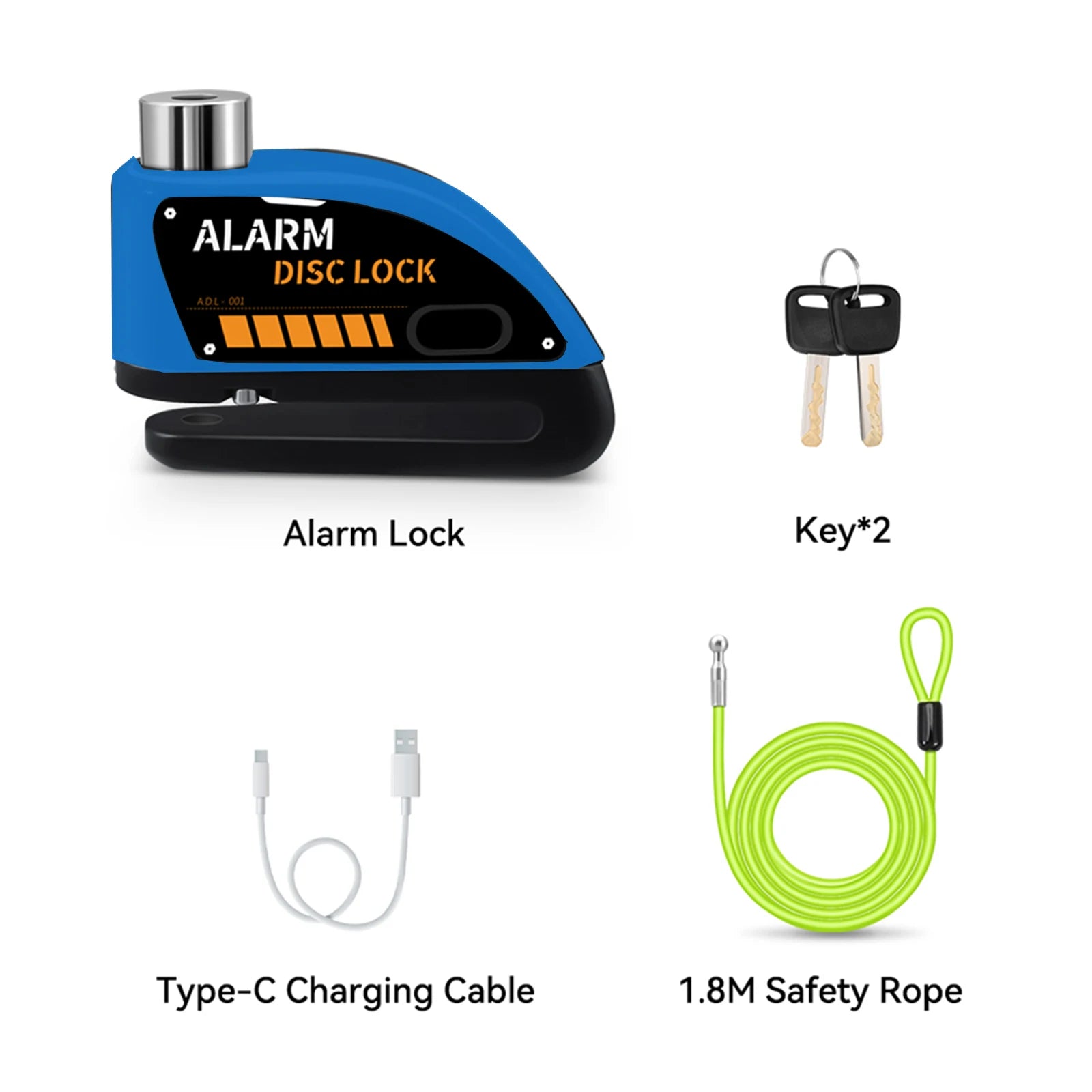 120dB Motorcycle Disc Brake Alarm Lock