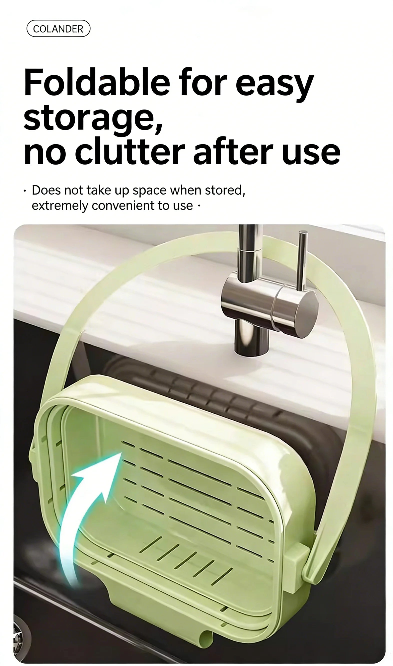 Foldable Sink Colander Basket