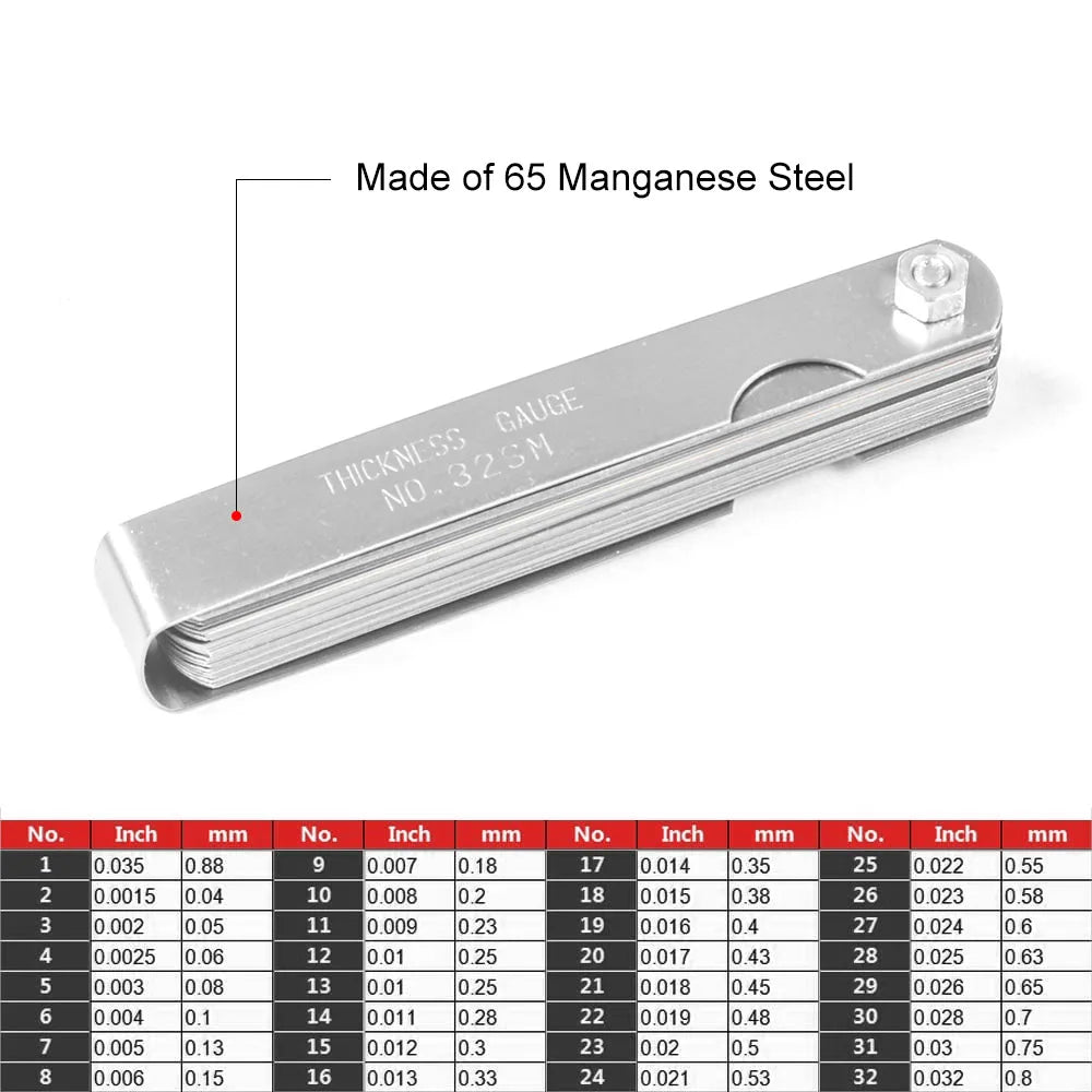 Universal CNC Aluminum Spark Plug Gap Tool Set with Feeler Gauge