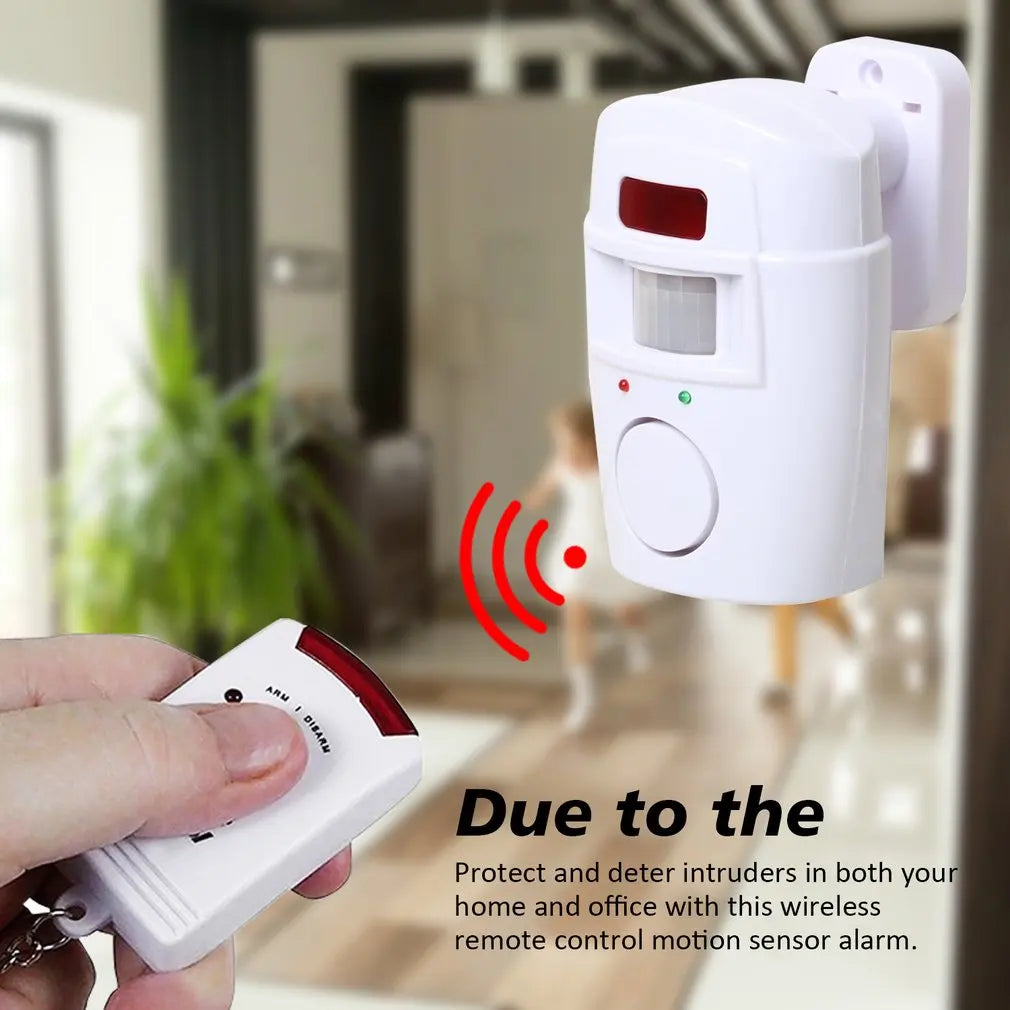 Wireless PIR Motion Sensor Alarm with 2 Remotes