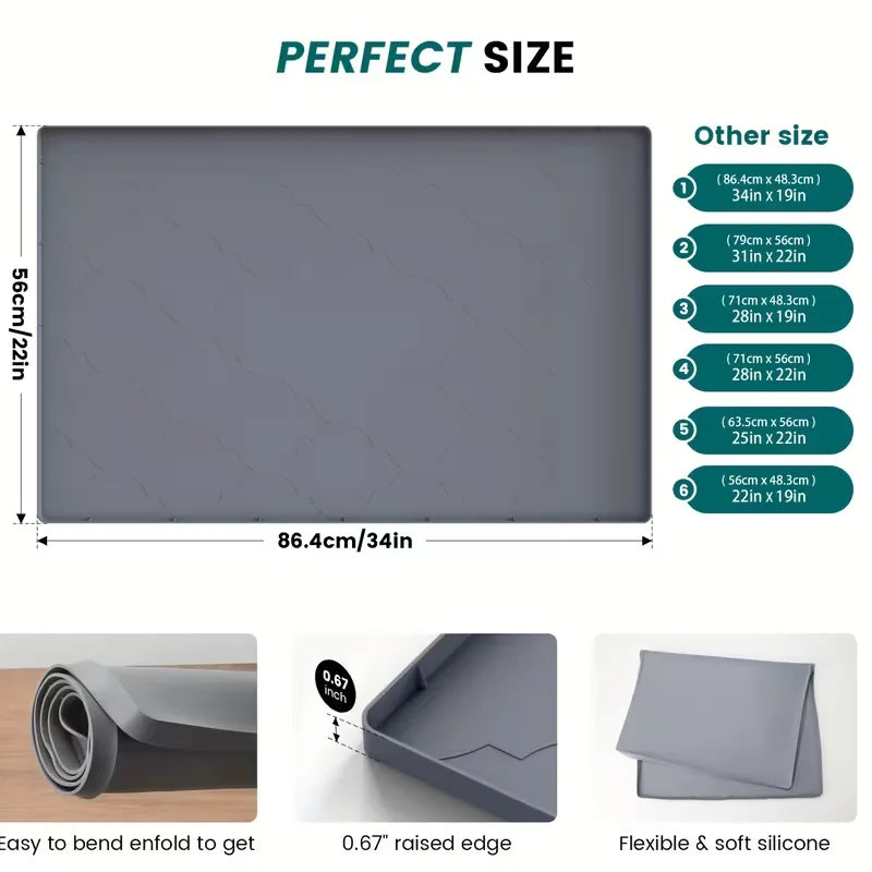 Silicone Multi-Size Under Sink Waterproof Drip Tray