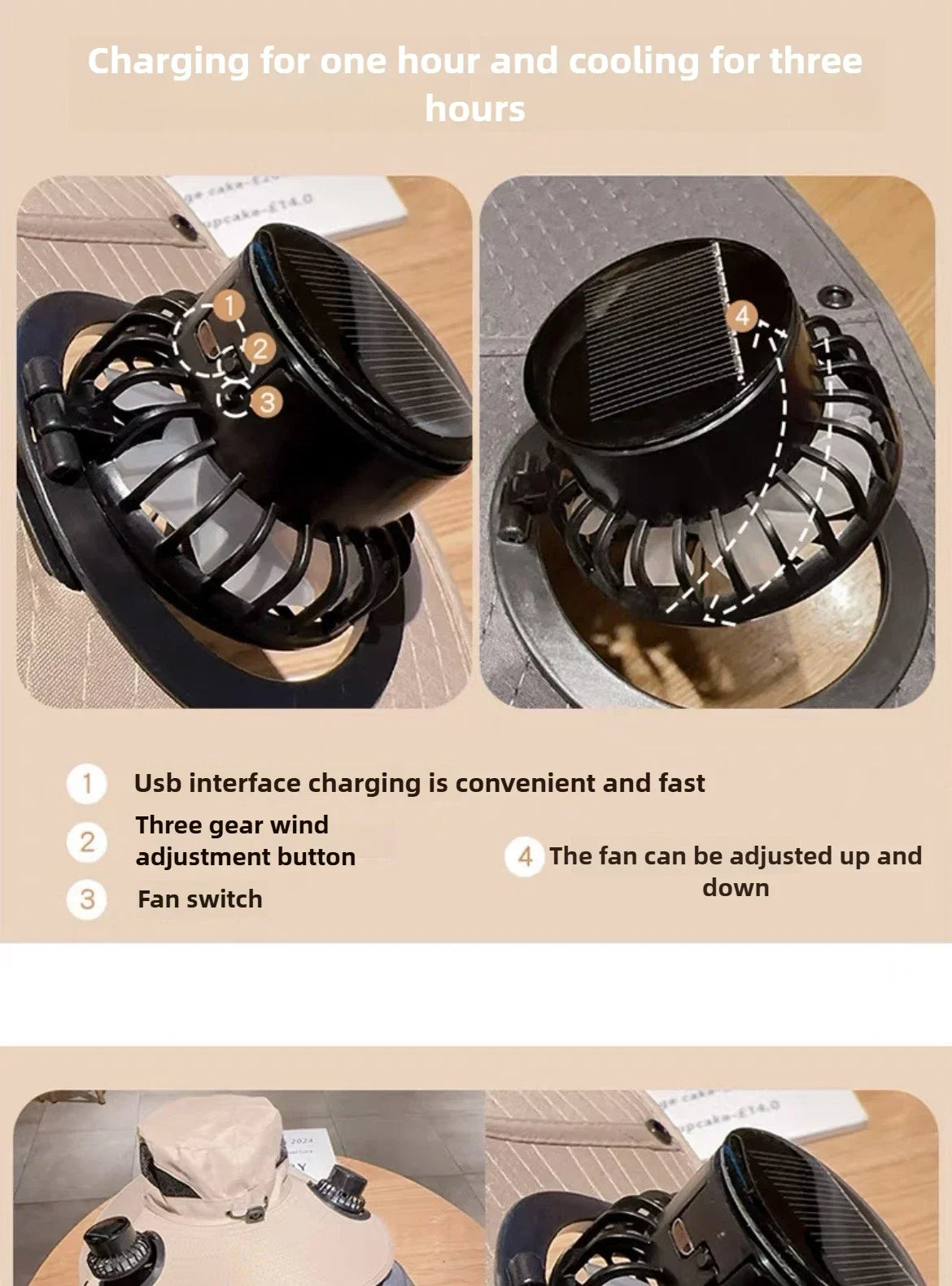 Solar Cooling Sun Hat