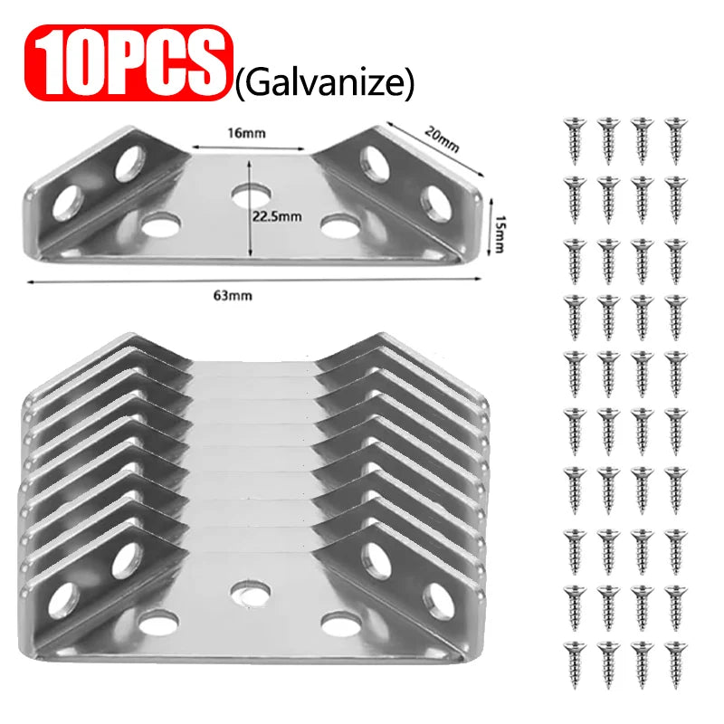 90° Corner Brackets with Screws