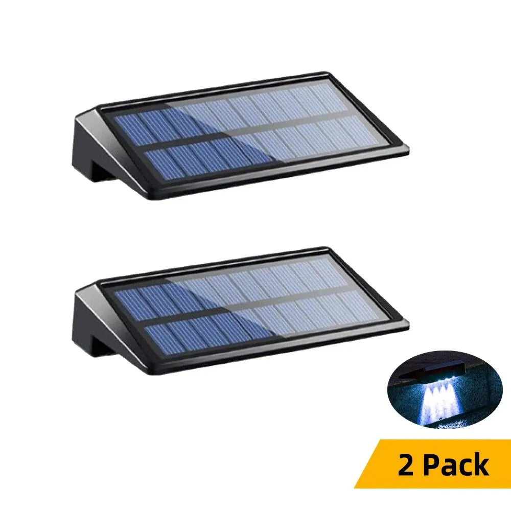 2 Pack Solar Wall Lights – 4 LED Outdoor