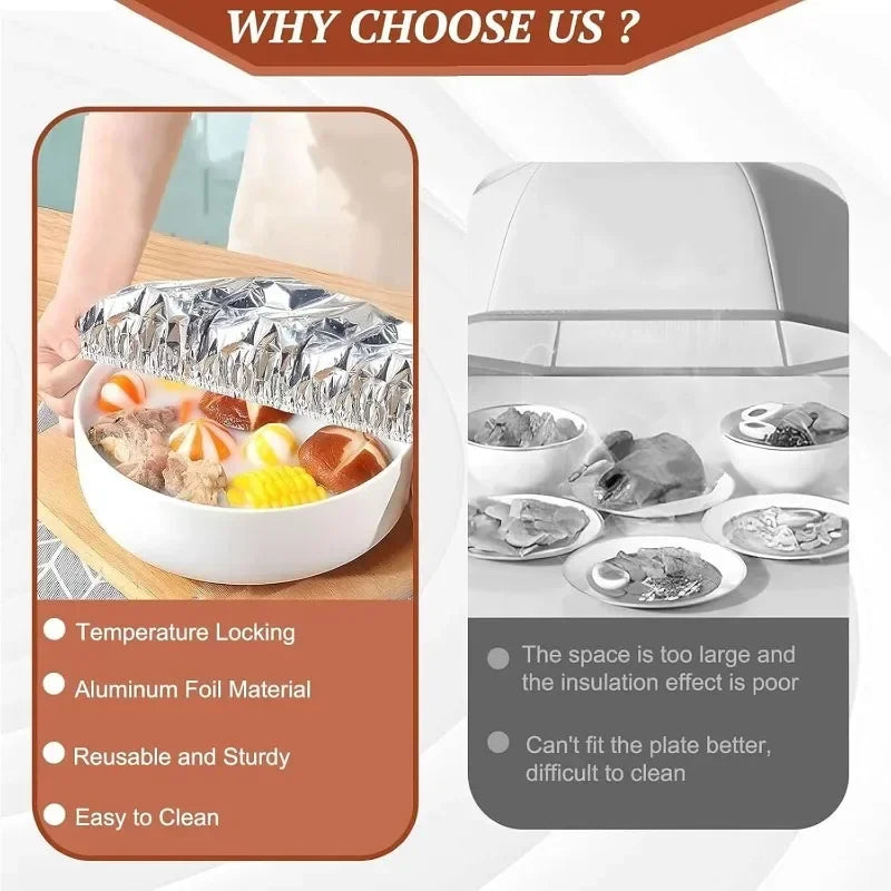 Reusable Aluminum Foil Food Covers