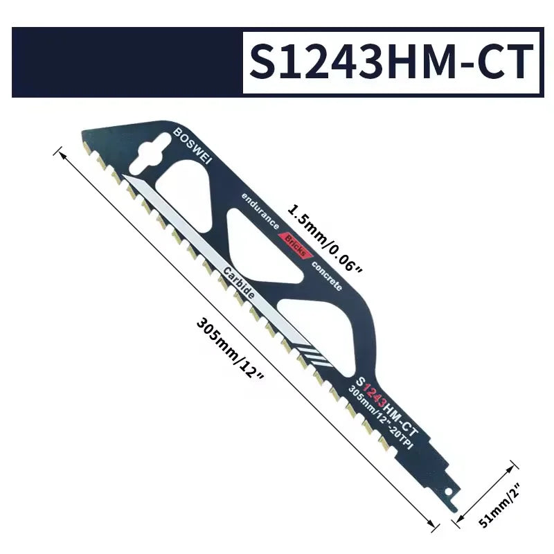 12-Inch Heavy-Duty Demolition Reciprocating Saw Blade