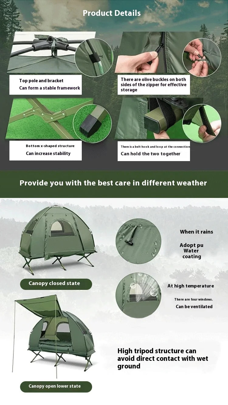 Ultra-Light Hiking Tent & Camping Cot Combo