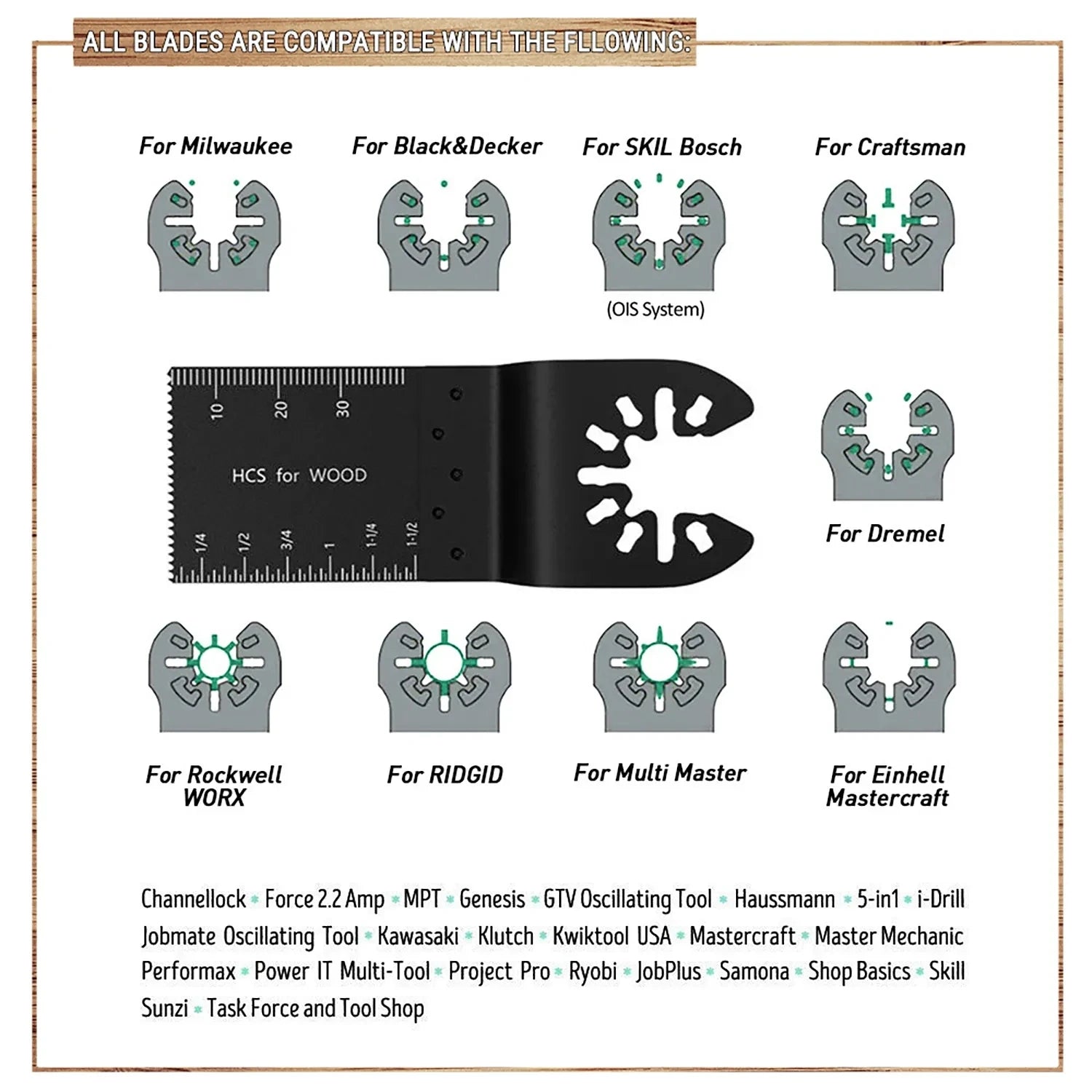Oscillating Multi-Tool Saw Blades Set