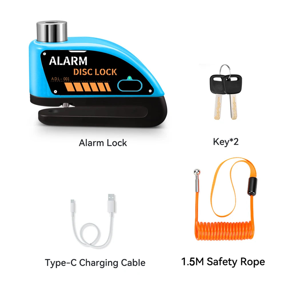 120dB Motorcycle Disc Brake Alarm Lock
