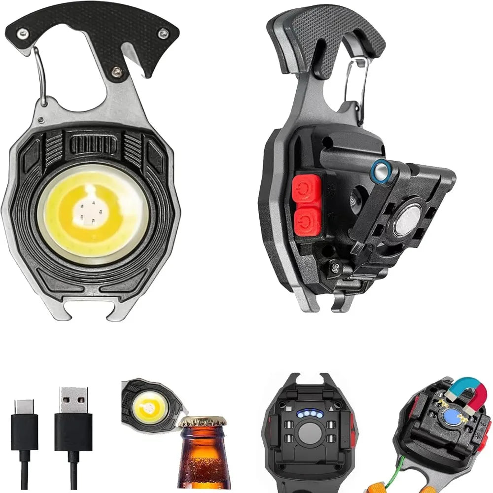 1600-Lumen COB Keychain Work Light & Multi-Tool