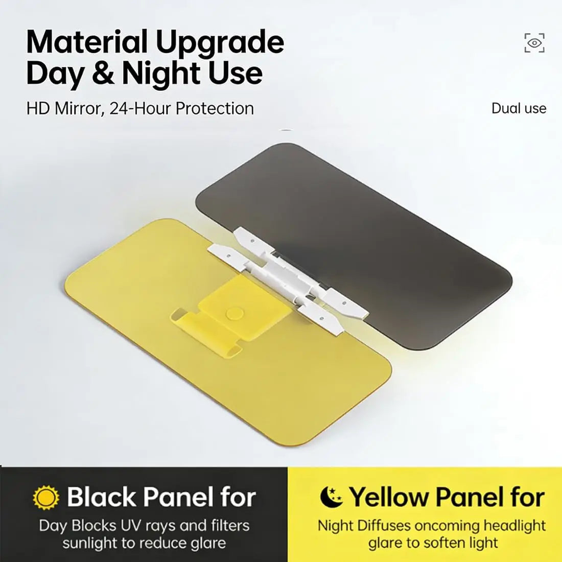 2-in-1 Day & Night Anti-Glare Car Sun Visor Extender