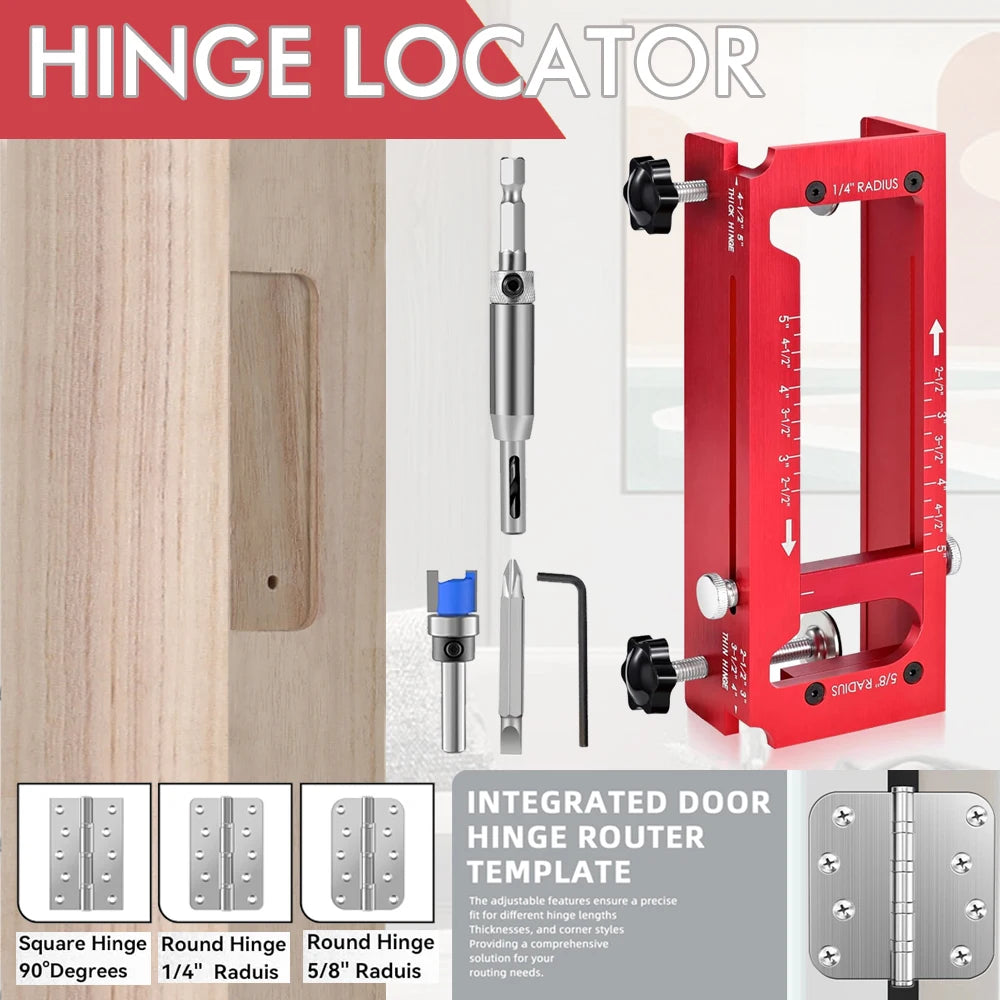 Adjustable Door Hinge Installation Jig Kit