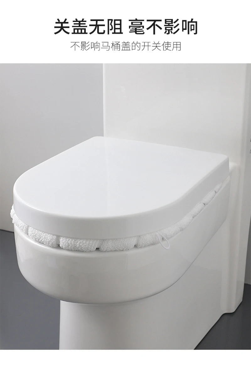 Soft Plush Toilet Seat Cover with Handle – Warm & Reusable