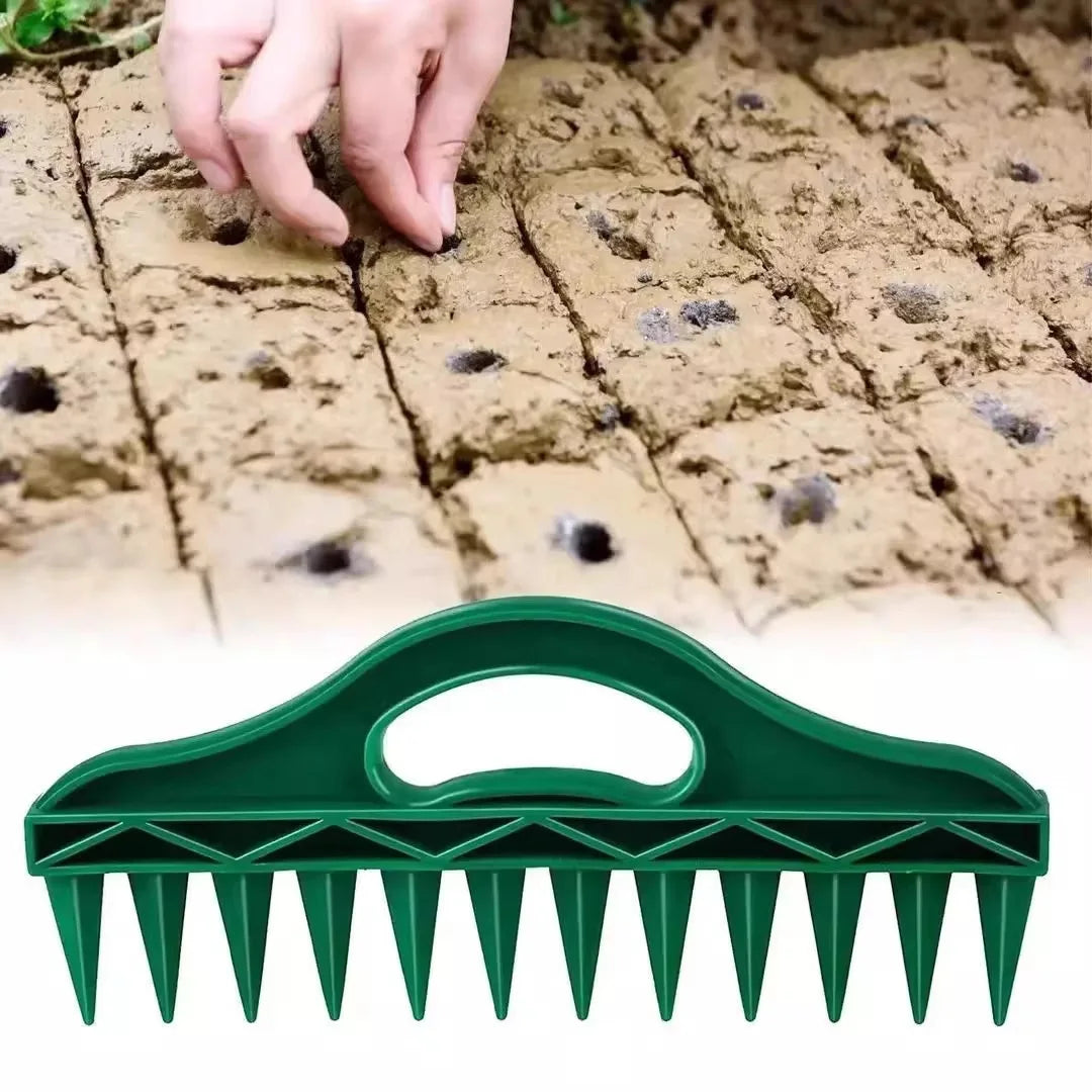 Manual Garden Seed Dispenser & Adjustable Plant Seeder Drill Tool