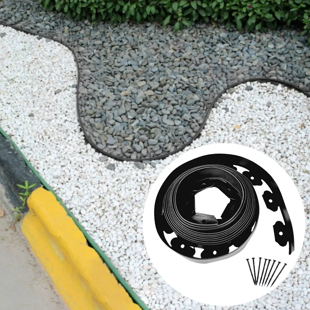Garden Lawn Edging Border Kit with Spikes