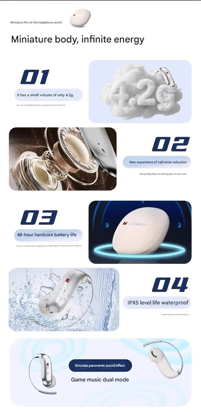 Bluetooth OWS Ear Hook Headphones