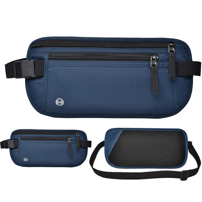 RFID Travel Money Belt Passport Holder