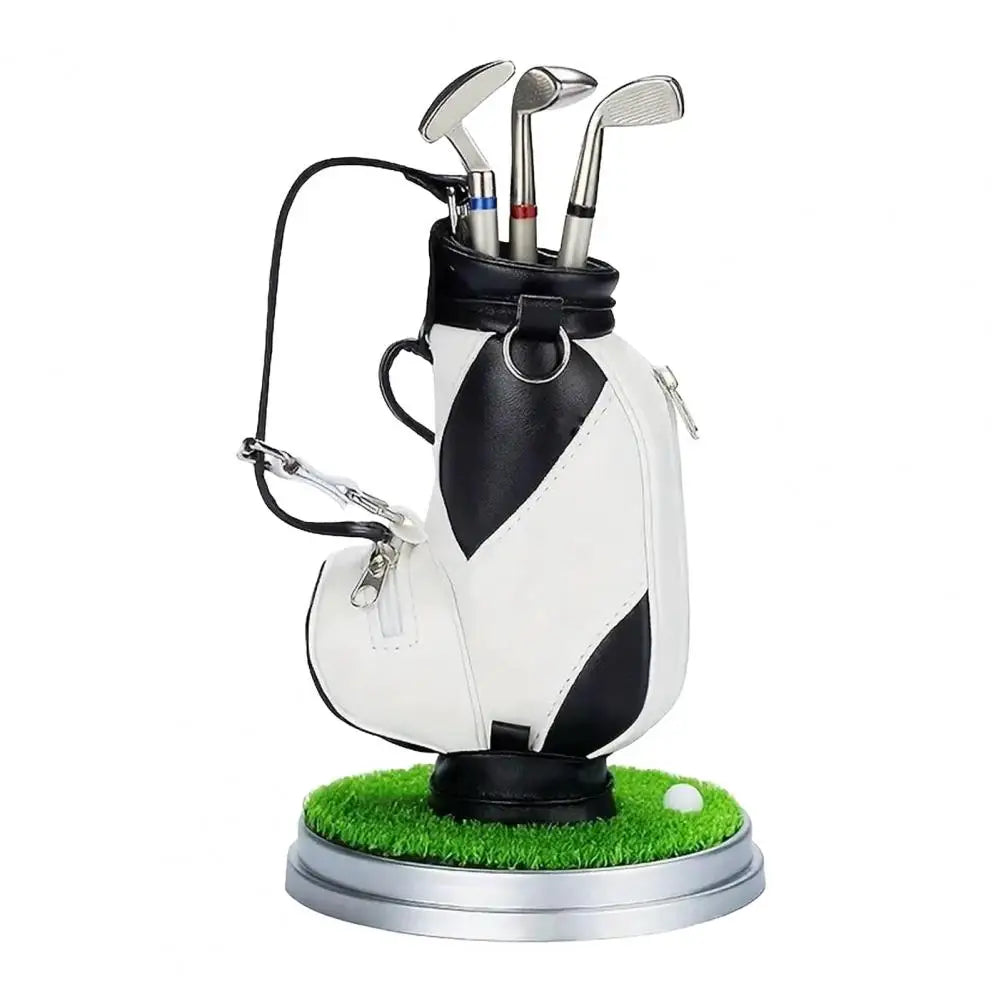Mini Golf Bag Desktop Pen Holder & Club Pens Set
