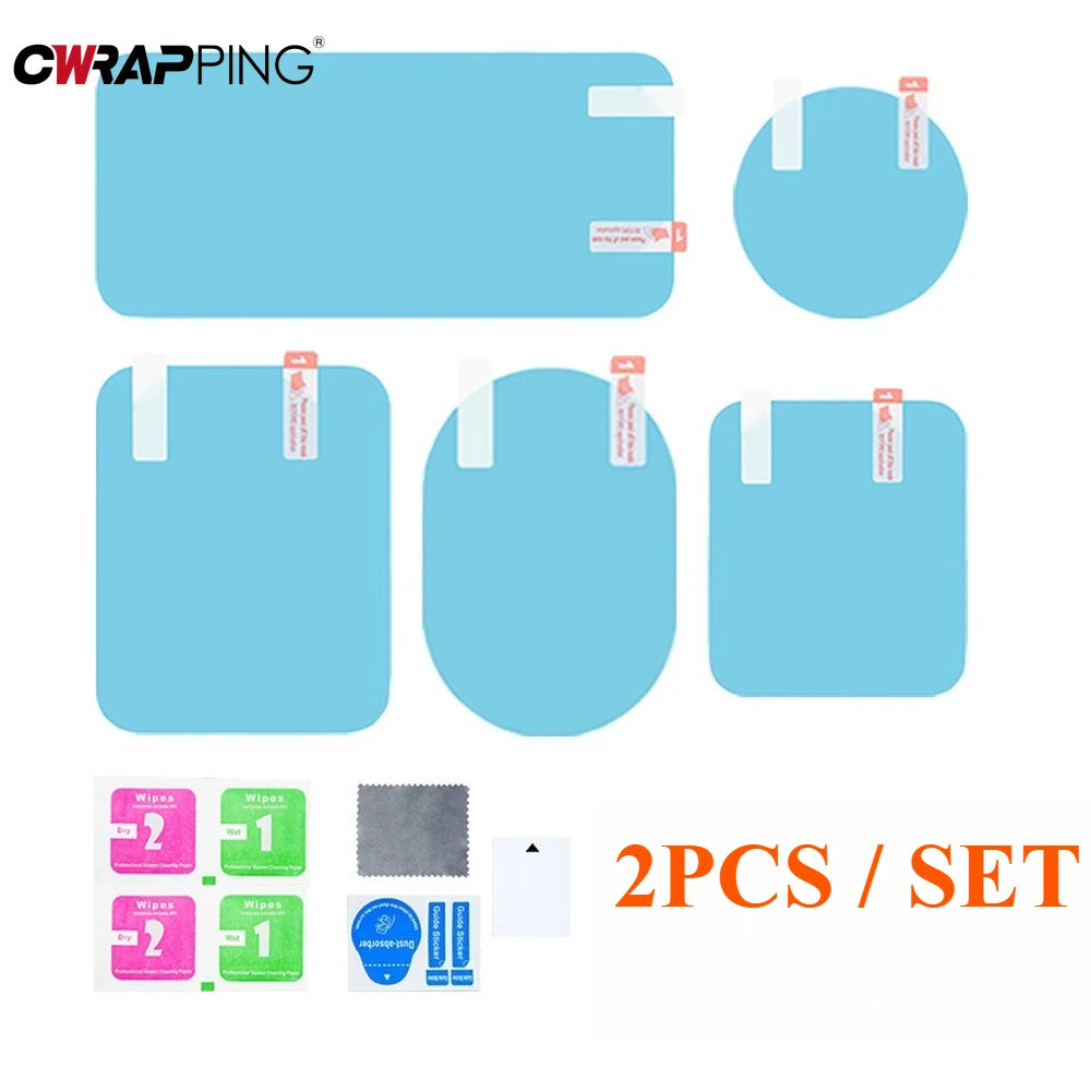 Anti-Fog Waterproof Rearview Mirror Film Kit