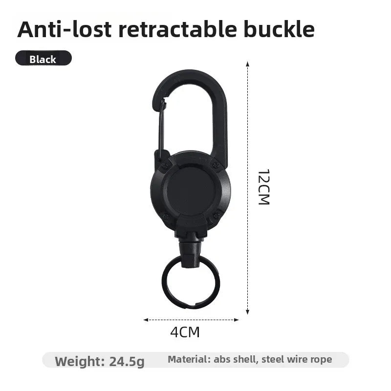 Retractable Steel Keychain