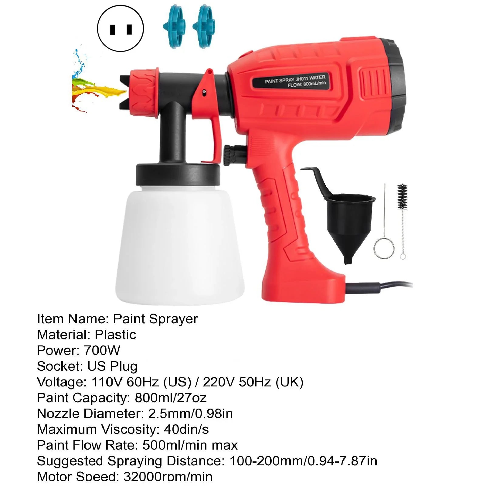 Electric Paint Sprayer + 2 Batteries