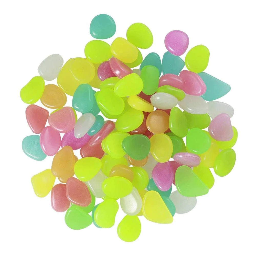 100Pcs Luminous Stones for Garden Path & Walkways