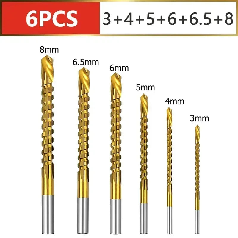 6 Pack Cobalt Drill Bit Set (3–8mm)