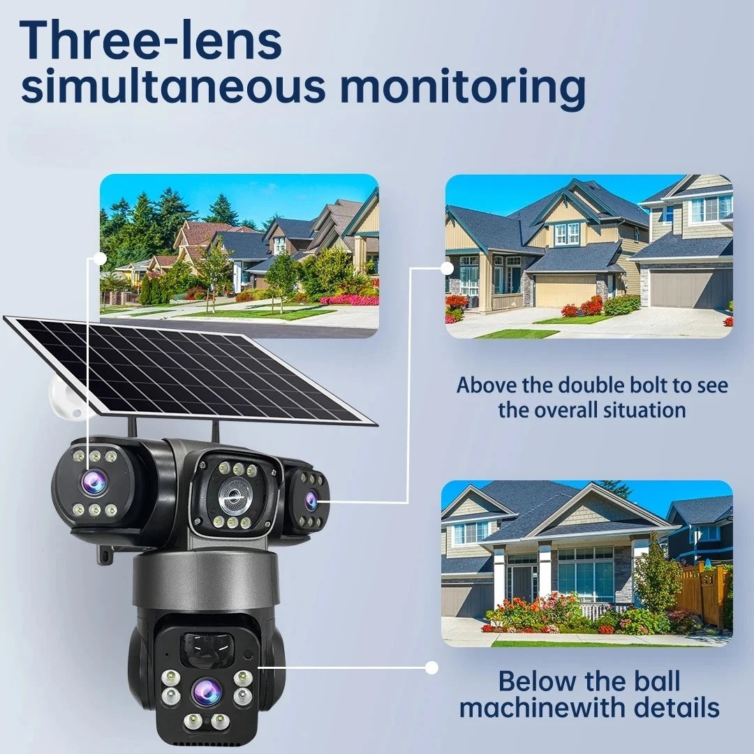 15MP Triple-Lens Solar Security Camera