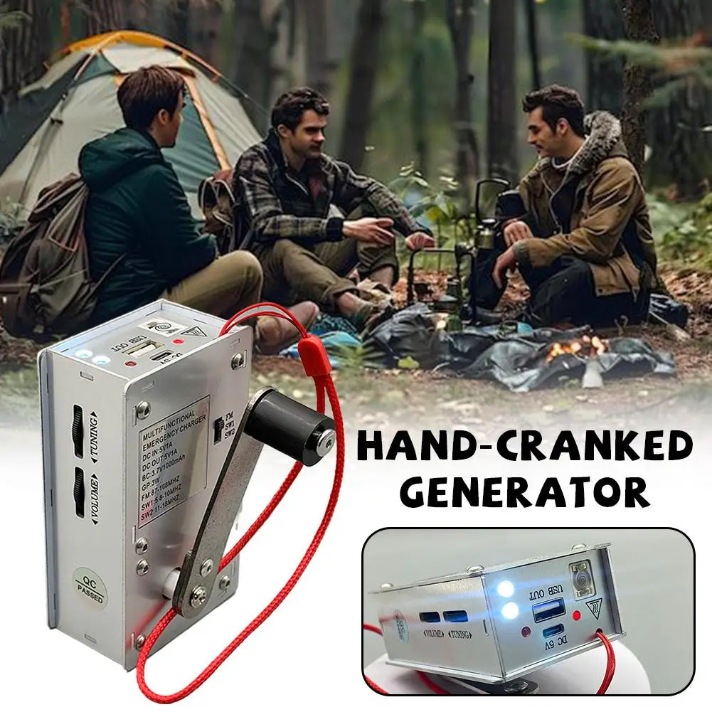 5-in-1 Hand Crank Emergency Radio & Charger