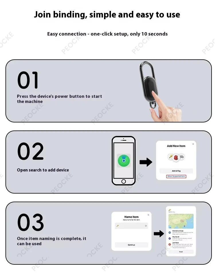 Smart Location Tag Keychain