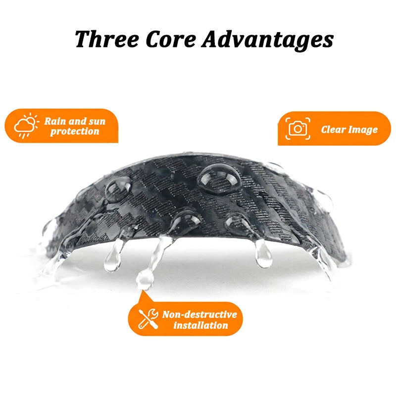 Universal Car Backup Camera Rain Cover & Sun Shield