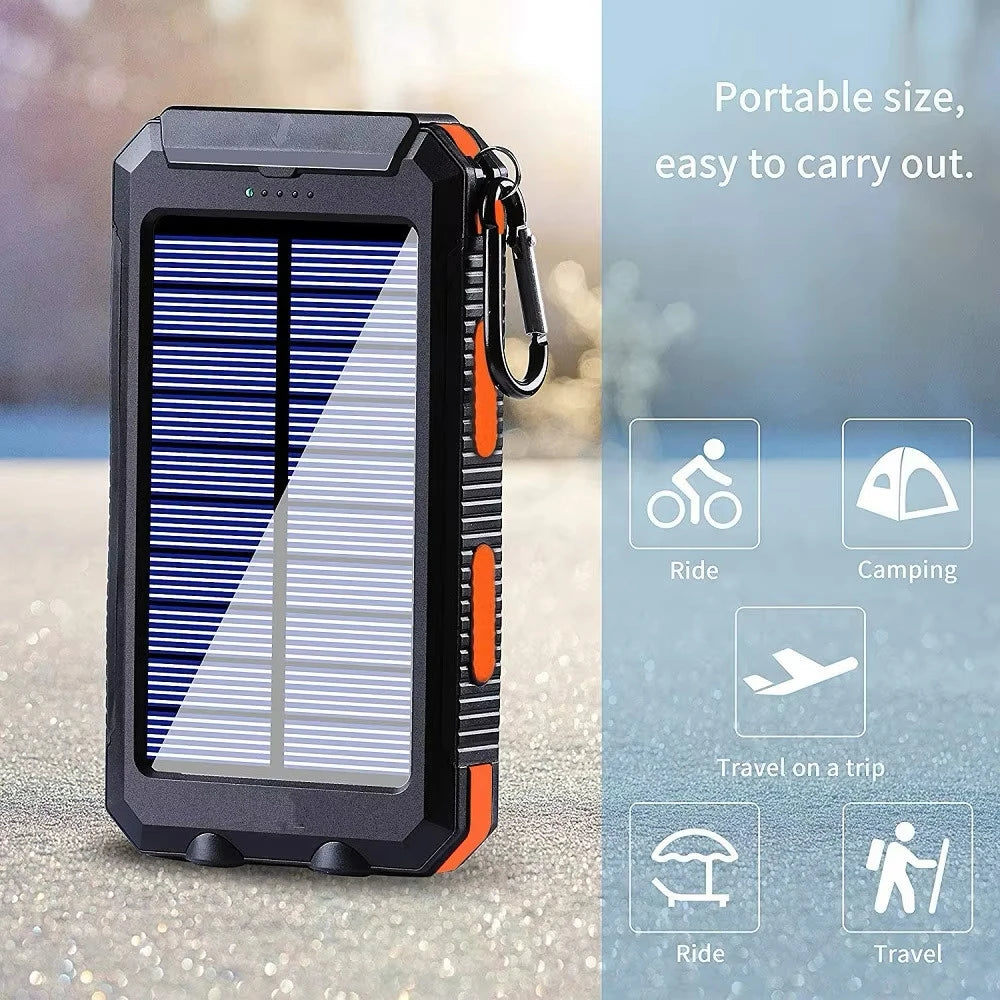 20000mAh Solar Power Bank with Compass & Light