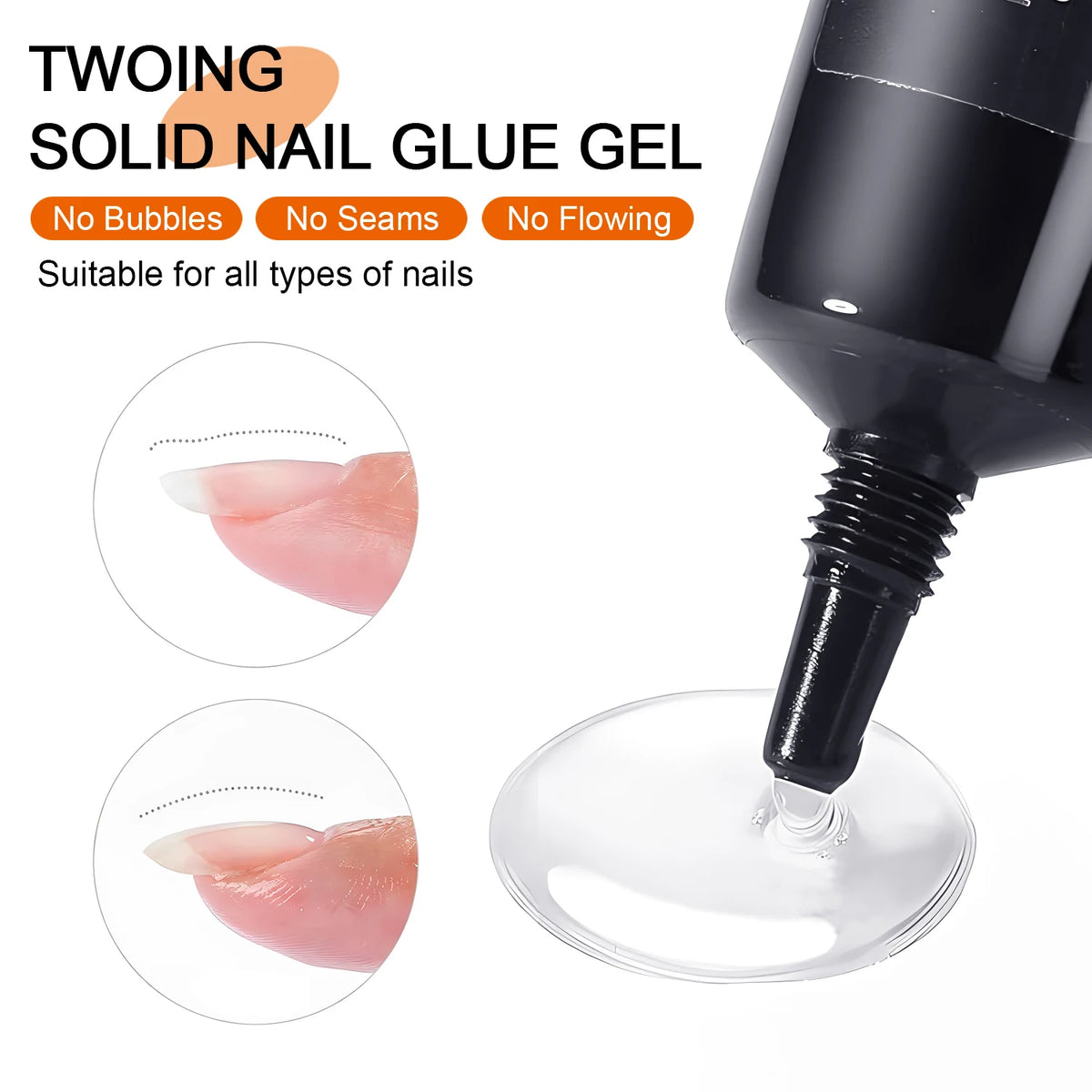 Gel adhesivo sólido para uñas postizas