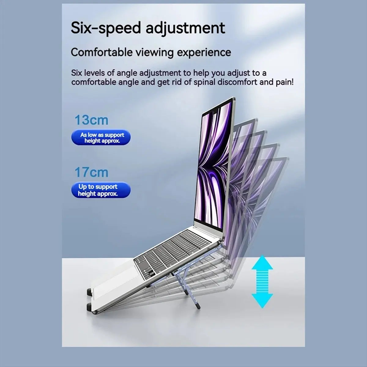 2-in-1 Adjustable Laptop Stand with USB Hub