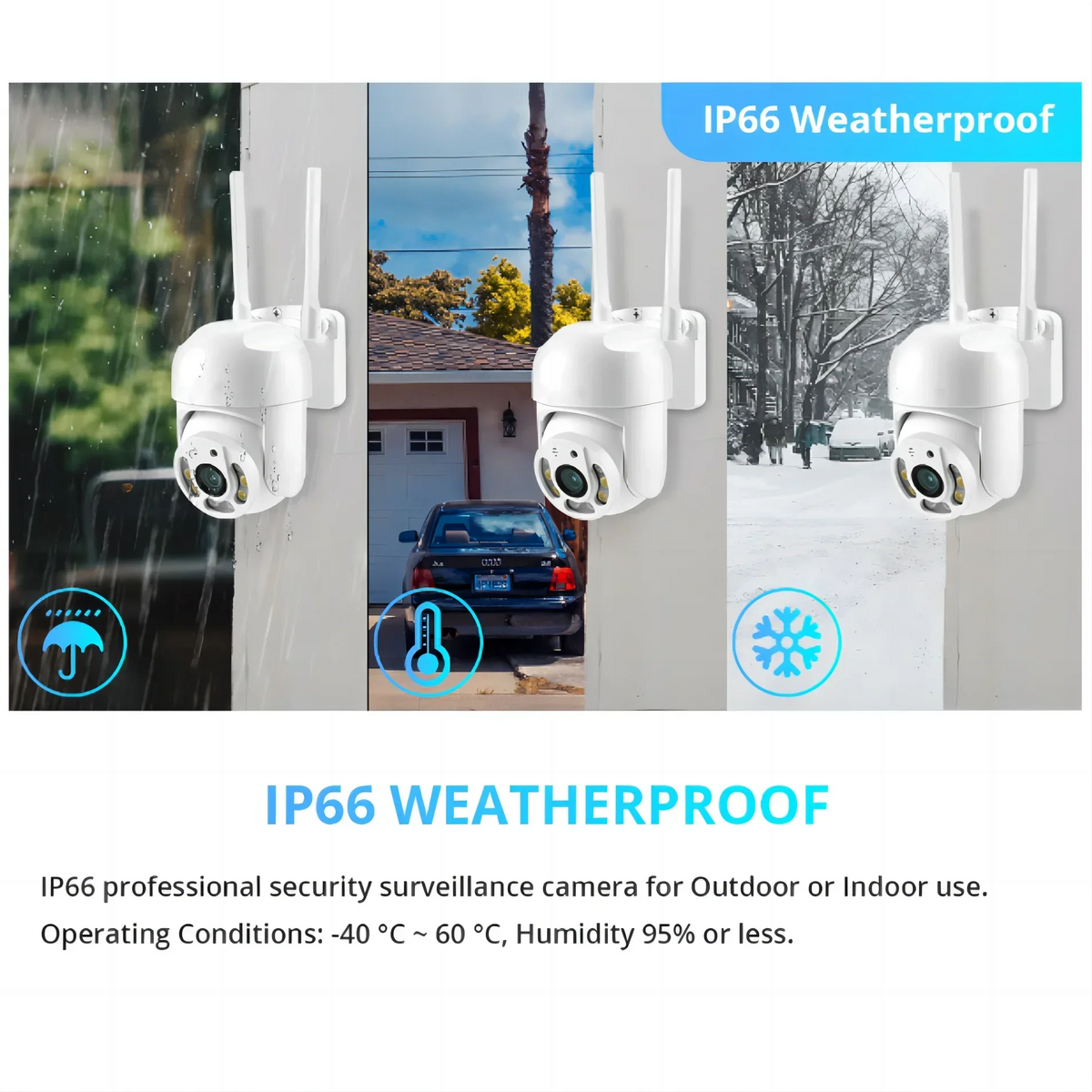 4MP Outdoor PTZ WiFi Security Camera