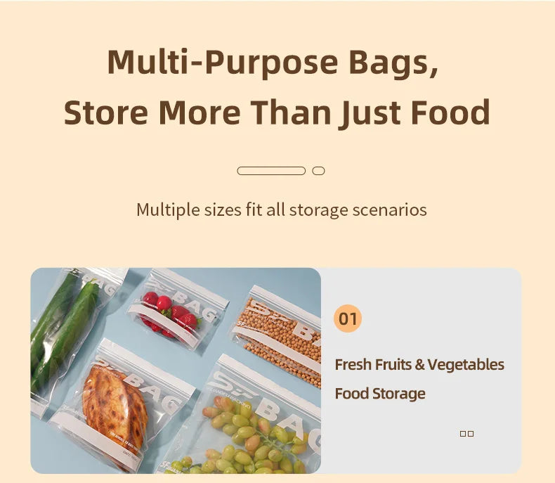 Reusable Double-Seal Food Storage Bags