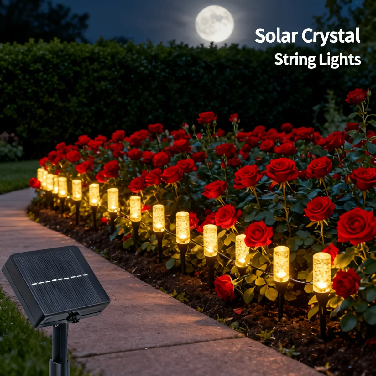 Solar Bubble Tube Pathway Stake Lights (Warm White)