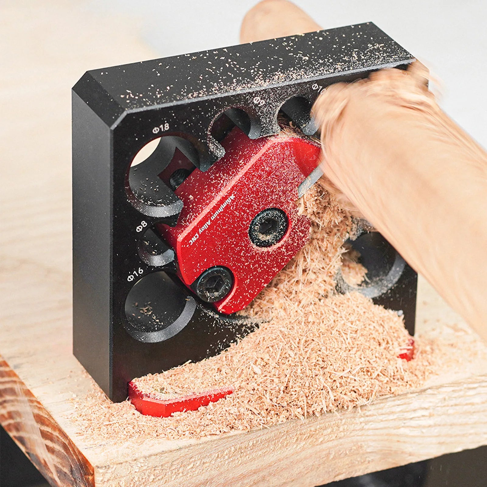 Adjustable Dowel Maker Jig with Indexable Carbide Blades