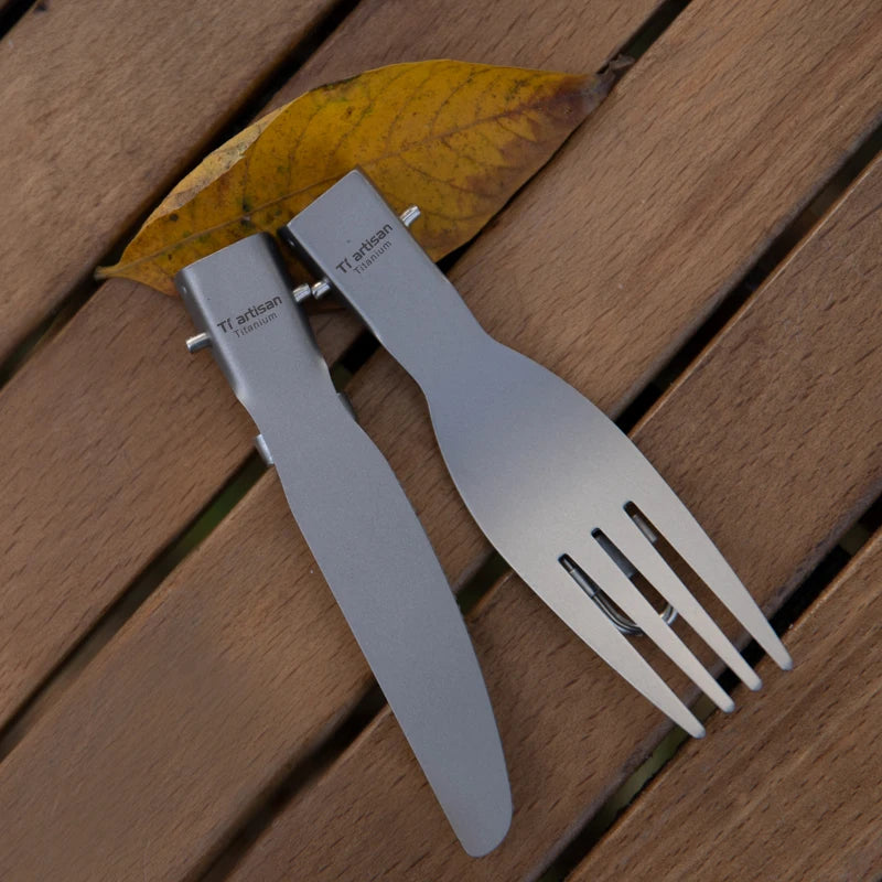 Titanium Foldable Cutlery Set
