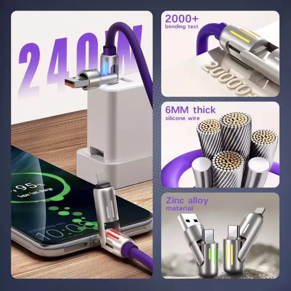 4-in-1 240W Fast Charging Cable