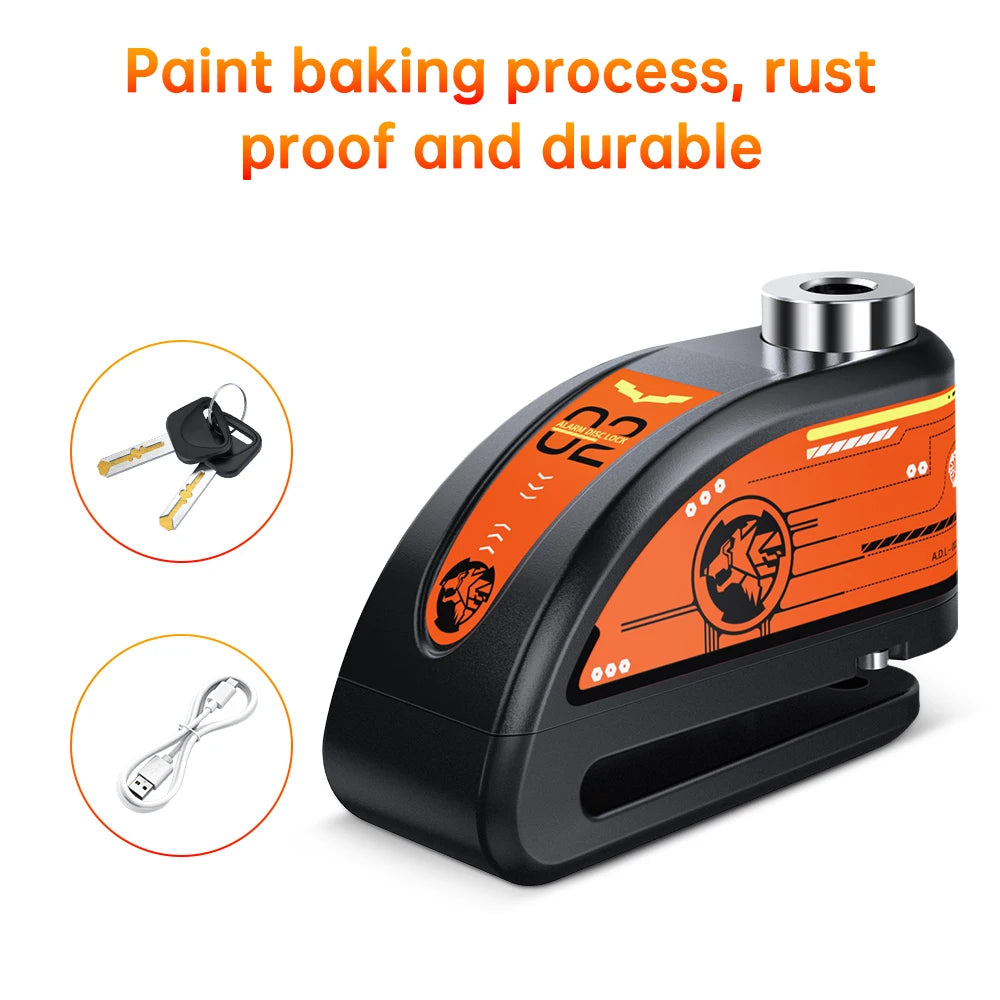 120dB Motorcycle Disc Brake Alarm Lock