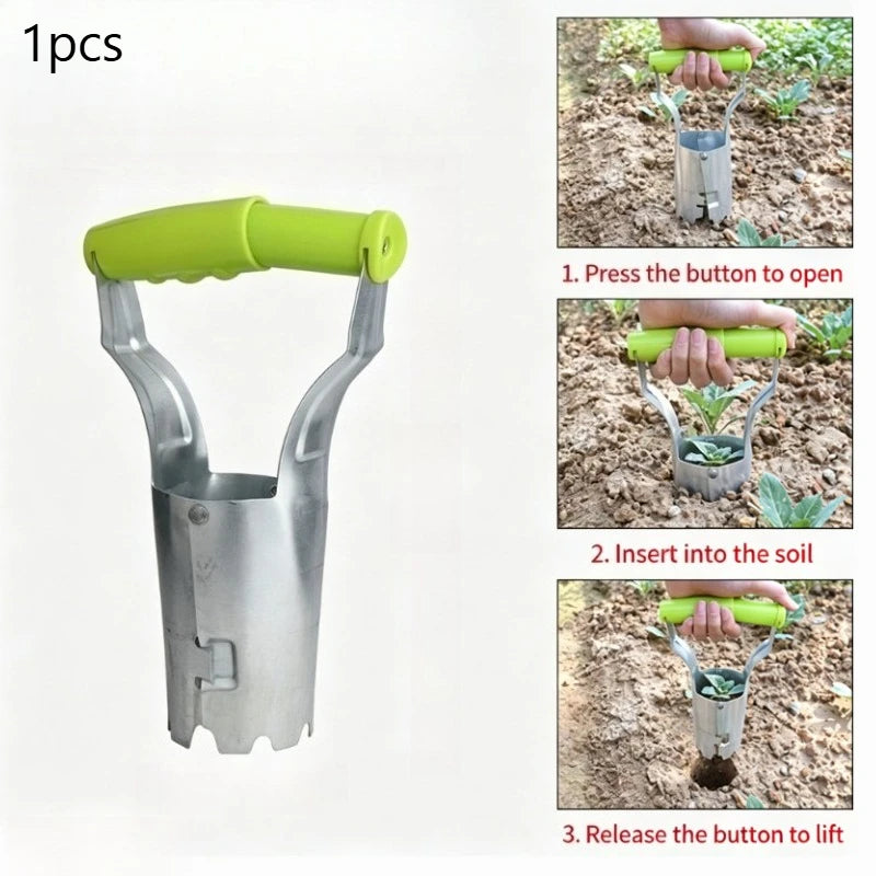 Manual Garden Seed Dispenser & Adjustable Plant Seeder Drill Tool