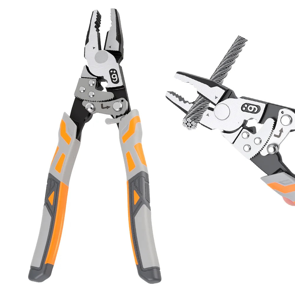 Self-Locking Ratchet Wire Cutter Pliers