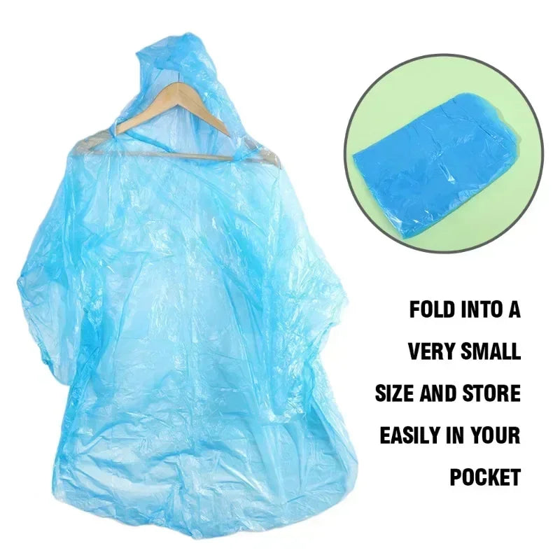 Disposable Emergency Rain Poncho Ball Set