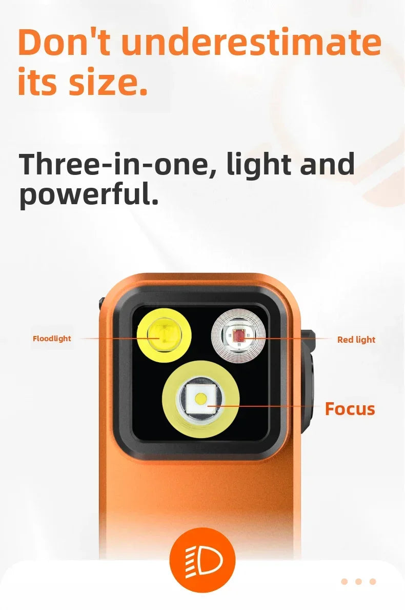 Mini Magnetic Clip-On LED Flashlight