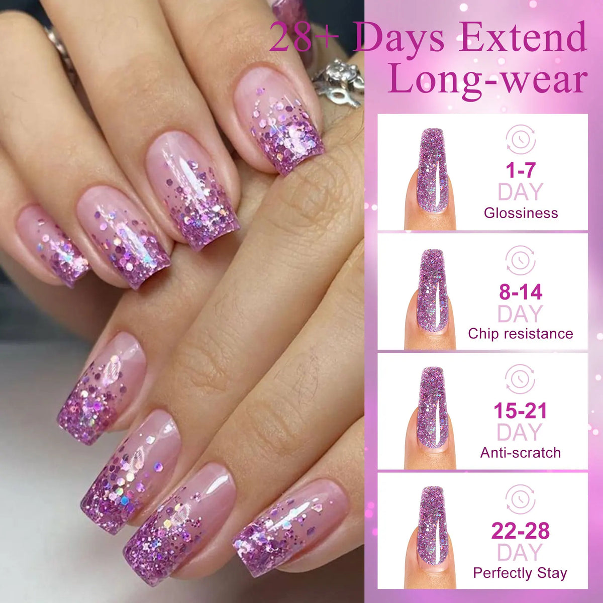 Set de 10 piezas para extensión de uñas de poligel