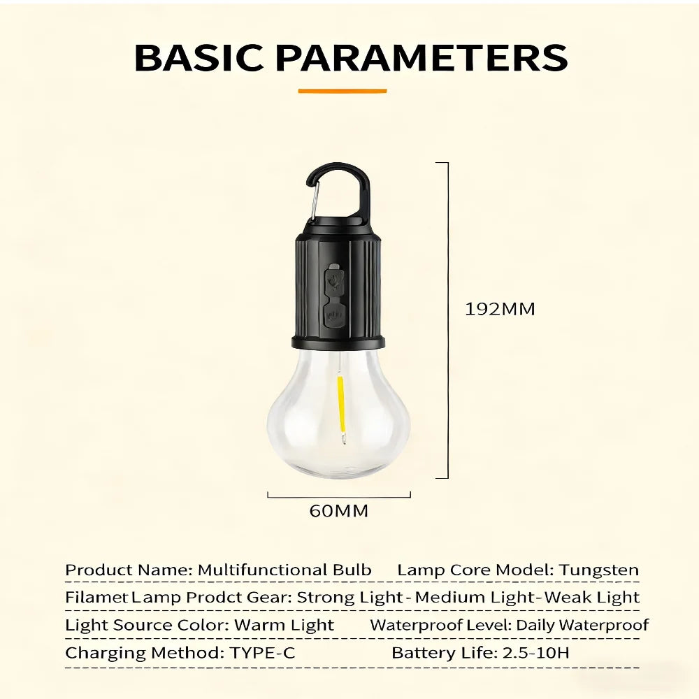 Bulb Light - Solar & Type-C Charging