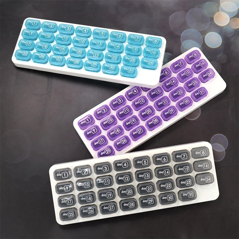 31-Grid Monthly Pill Organizer