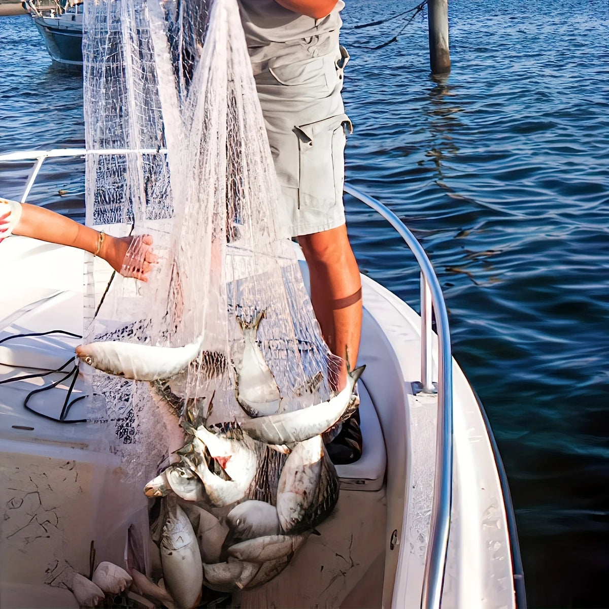 Easy-Throw Nylon Fishing Cast Net